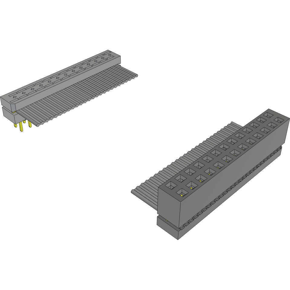 Samtec-IDMD-13-T-08.00-R Flachband Kabelbaugruppen Cable Assembly 0.203m 28AWG 1.27mm 26 to 26 POS IDC Connector to IDC Connector F-M Clamshell