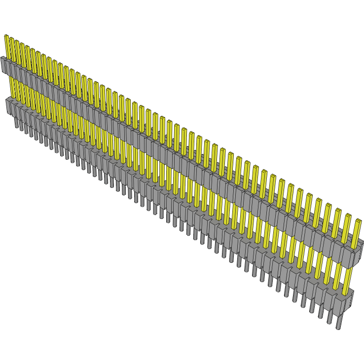 Samtec-DWM-50-57-L-S-394 Steckverbinderleisten und Leiterplattenbuchsen Conn Board Stacker HDR 50 POS 1.27mm Solder ST Thru-Hole Tube