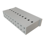 Conn Housing RCP 20 POS 2.54mm Crimp ST Cable Mount White Bulk