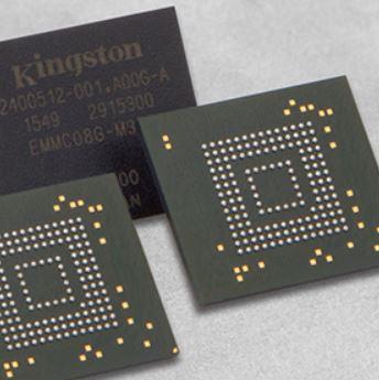 Kingston Technology-EMMC08G-AR0A-01000 Flash Managed NAND Flash Serial e-MMC 3.3V 64G-bit 64G/16G/8G x 1/4-bit/8-bit 153-Pin FBGA