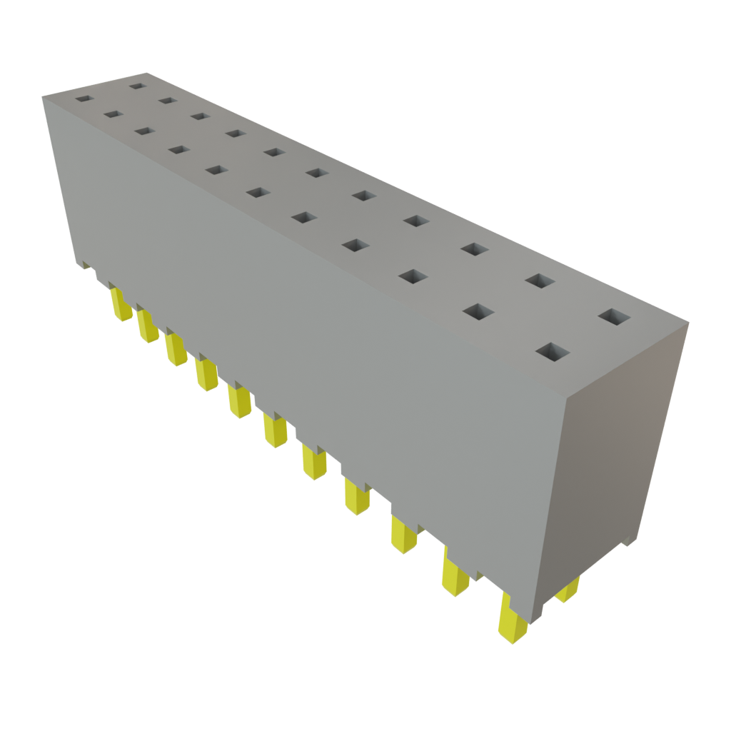 Samtec-SQT-111-01-F-D Steckverbinderleisten und Leiterplattenbuchsen Conn Socket Strip SKT 22 POS 2mm Solder ST Top Entry Thru-Hole Tube