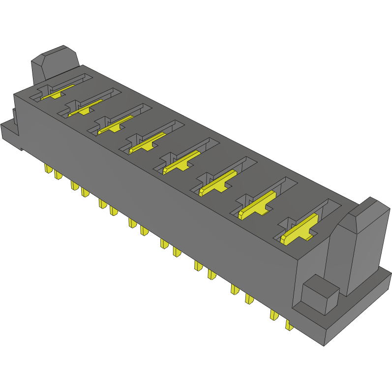 Samtec-MPS-08-7.70-03-T-V-LC Connector Headers and PCB Receptacles Conn Socket Strip SKT 8Power POS 5mm Solder ST Top Entry Thru-Hole Tray