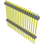 Conn Board Stacker HDR 18 POS 2.54mm Solder ST Top Entry Thru-Hole Bulk