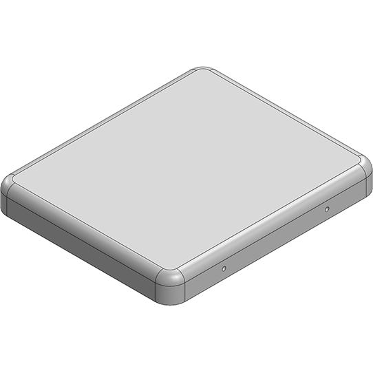 Masach Tech-MS250-10C-NS null 25.6 x 21.6 x 3mm Two-piece Drawn-Seamless RF Shield/EMI Shield COVER (Nickel-Silver)