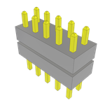 Conn Board Stacker HDR 10 POS 2mm Solder ST Top Entry Thru-Hole Bulk