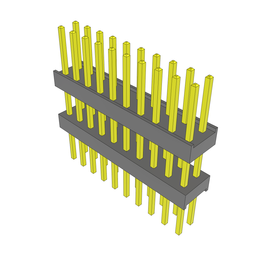 Samtec-ZW-10-11-G-D-400-260 Cabezales del conector y receptáculos PCB Conn Board Stacker HDR 20 POS 2.54mm Solder ST Top Entry Thru-Hole Bulk