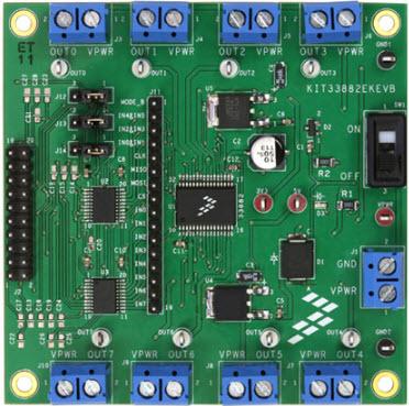 NXP Semiconductors-KIT33882EKEVB Energiemanagement, Entwicklungsplatinen und -kits Evaluation Kit MC33882 -Smart Six Output Switch (0.3 Ohm RDSon) with SPI and Parallel Input Control