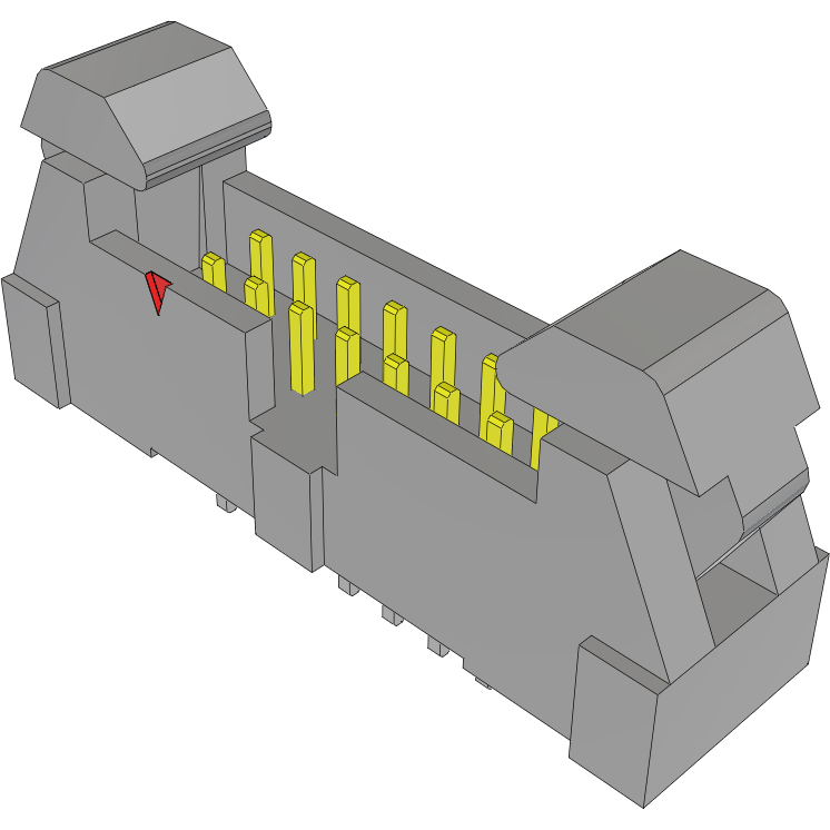 Samtec-EHT-107-01-F-D Steckverbinderleisten und Leiterplattenbuchsen Conn Ejector Header HDR 14 POS 2mm Solder ST Top Entry Thru-Hole Tube