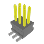 Conn Unshrouded Header HDR 6 POS 1.27mm Solder ST Top Entry SMD TIGER CLAW™ Bulk