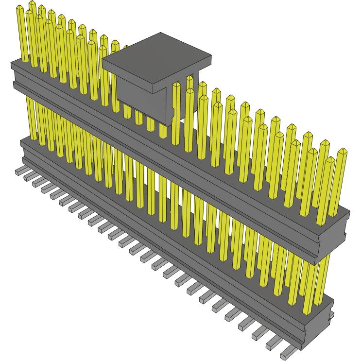 Samtec-FW-25-05-F-D-430-200-A-P-TR Steckverbinderleisten und Leiterplattenbuchsen Conn Board Stacker HDR 50 POS 1.27mm Solder ST Top Entry SMD FLEX STACK™ T/R