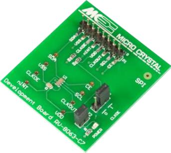 Micro Crystal AG-RV-8063-C7 ON BOARD 32.768K 20PPM TA QC Takt und Timing Entwicklung Boards und Kits RV-8063-C7 Real Time Clock Development Board