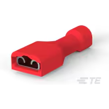 TE Connectivity-2-520409-2 Connector Terminals Quick Disconnect Terminal 18-22AWG Brass Red F 21.7mm Tin Carton/Loose