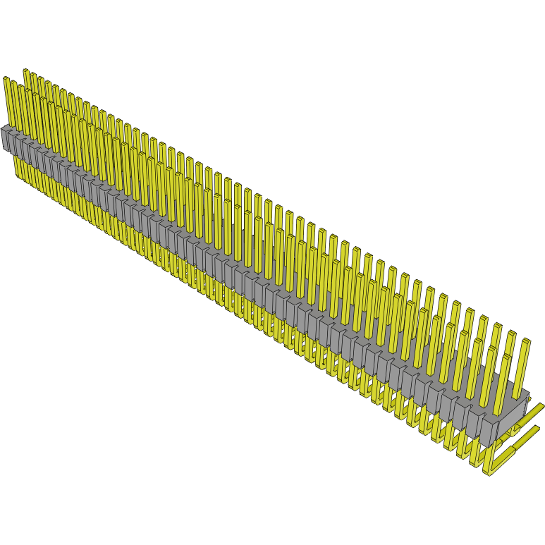 Samtec-HTMS-150-01-S-D-RA Steckverbinderleisten und Leiterplattenbuchsen Conn Unshrouded Header HDR 100 POS 1.27mm Solder RA Side Entry Thru-Hole Tube