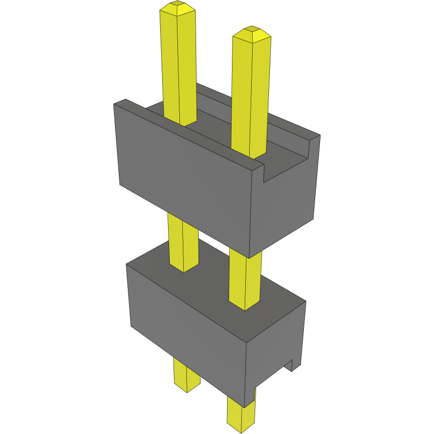 Samtec-DW-02-08-T-S-312 Steckverbinderleisten und Leiterplattenbuchsen Conn Board Stacker HDR 2 POS 2.54mm Solder ST Top Entry Thru-Hole Bulk