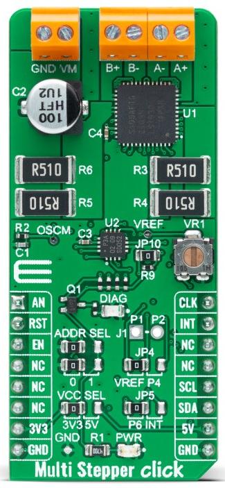 MikroElektronika-MIKROE-5051 Cartes et kits de développement de gestion de la puissance TB67S261FTG Motion Motor Control Click Board