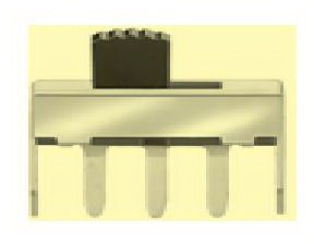 knitter-switch-MFP 201 N Interruttore a slitta Switch Slide ON ON DPDT Top Slide 0.3A 30VDC 10000Cycles PC Pins Bracket Mount/Through Hole
