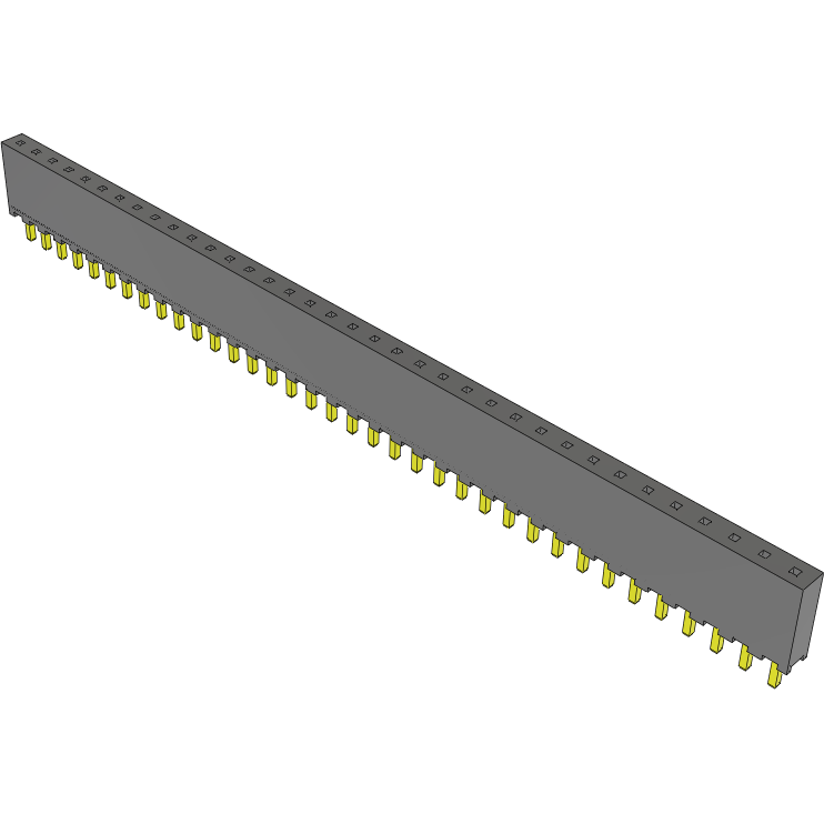 Samtec-SQT-136-01-S-S Piastre connettori e prese PCB Conn Socket Strip SKT 36 POS 2mm Solder ST Top Entry Thru-Hole Tube