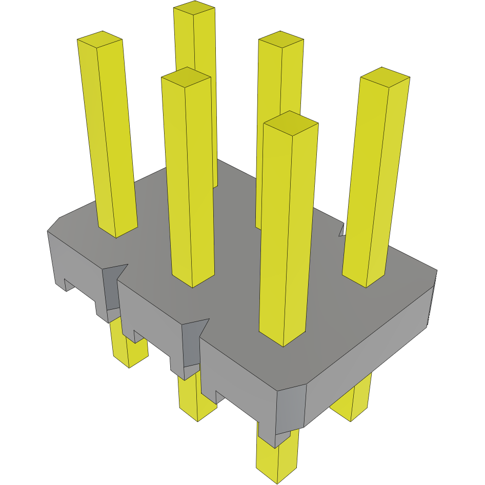 Samtec-MTLW-103-05-G-D-177 Steckverbinderleisten und Leiterplattenbuchsen Conn Unshrouded Header HDR 6 POS 2.54mm Solder ST Top Entry Thru-Hole Bulk
