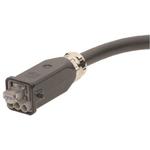 Cable Assembly Hybrid 1m 26AWG Han 3A 8 POS M