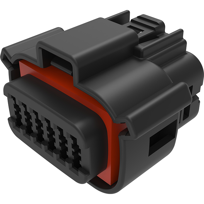 Molex-0367921201 Einzeladersteckverbinder, Gehäuse Conn Housing F 12 POS 3.2mm Crimp ST Cable Mount Black MX120G™ Carton