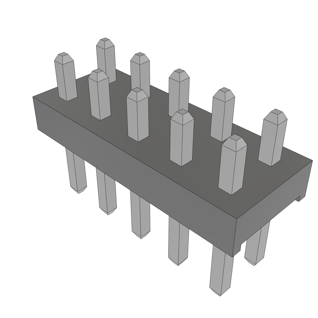 Samtec-MTMM-105-02-T-D-070 Steckverbinderleisten und Leiterplattenbuchsen Conn Unshrouded Header HDR 10 POS 2mm Solder ST Top Entry Thru-Hole Bulk