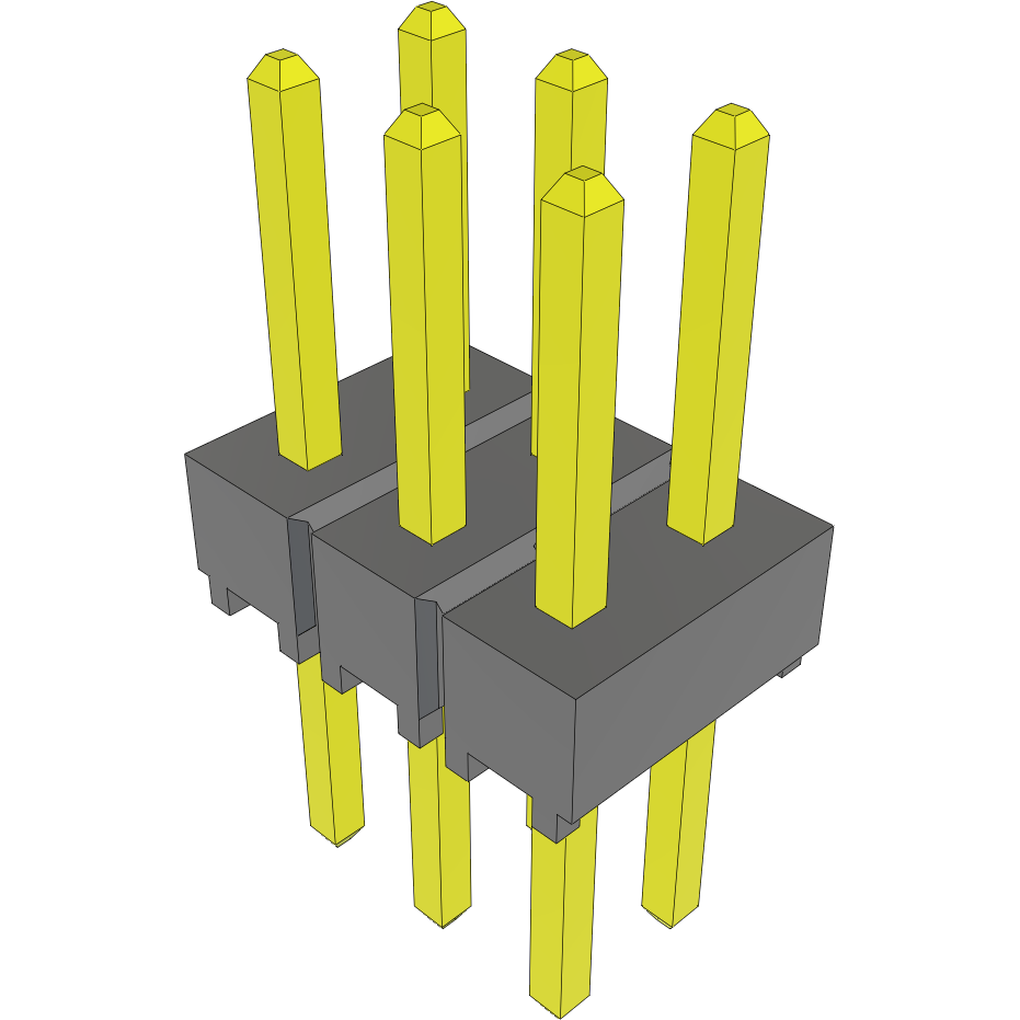 Samtec-TSW-103-08-SS-D Connector Headers and PCB Receptacles Conn Unshrouded Header HDR 6 POS 2.54mm Solder ST Top Entry Thru-Hole Bulk