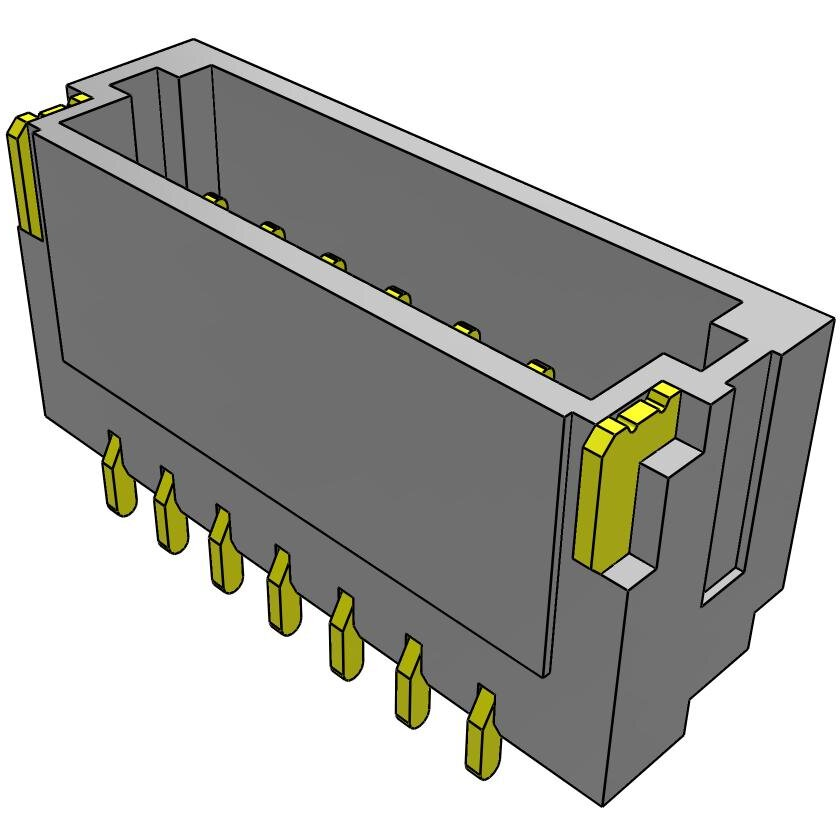 Samtec-T1M-07-GF-S-RA-TR Piastre connettori e prese PCB Conn Unshrouded Header HDR 7 POS 1mm Solder RA Side Entry SMD T/R
