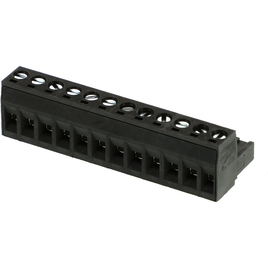 Molex-39520-0012 Connector Terminal Blocks Conn Eurostyle Block F 12 POS 5mm Screw RA Cable Mount 18A/Contact Eurostyle™