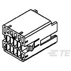 TE Connectivity-1473866-1 Connector Discrete Wire Housing Conn Housing RCP 8 POS 2.5mm Crimp ST Cable Mount Natural Tray