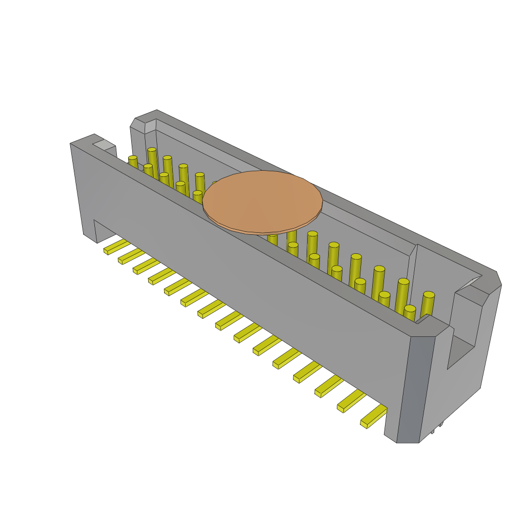 Samtec-TFM-115-02-L-D-LC-K Embases de raccordement et réceptacles PCB Conn Shrouded Header (4 Sides) HDR 30 POS 1.27mm Solder ST Top Entry SMD TIGER EYE™ Tube