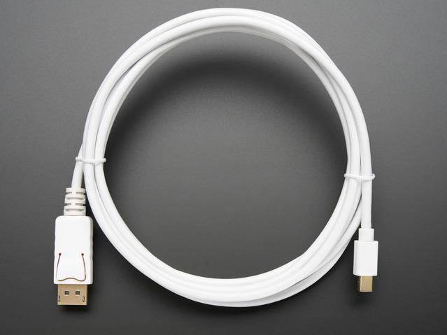 Adafruit Industries-1698 Audio/Video Kabelsortiment Mini DisplayPort to DisplayPort Cable - 10 ft/3 meters - White