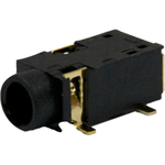 Conn 3.5MM Phone Jack F 3 POS Solder RA SMD 3 Terminal 1 Port