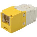 Cat6 Spring Shuttered Jack, TG Style, YL