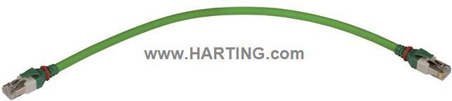 HARTING-09486868001075 null Cable Assembly 7.5m 22AWG RJ-45 to RJ-45 8 to 8 Straight to Straight Polyvinyl Chloride Green