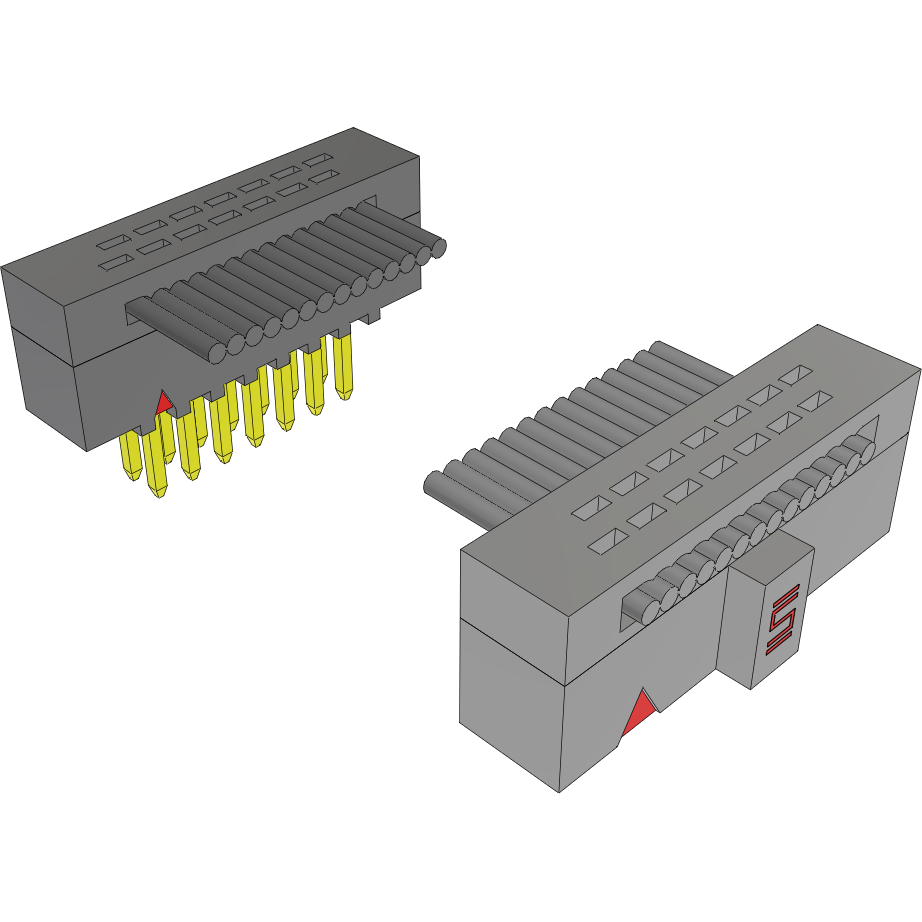 Samtec-FFMD-07-T-24.00-01-F-N Flachband Kabelbaugruppen Cable Assembly Flat Ribbon 0.609m 30AWG IDC Connector to IDC Connector 14 to 14 POS PL-SKT IDT-IDT