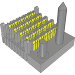 Conn Backplane HDR 80 POS 2mm Press Fit ST Thru-Hole Tray
