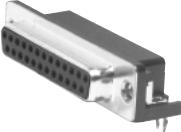 ADAM TECH-DB25-SL-23 Steckverbinder, D-Sub Conn D-Sub SKT 25 POS 1.38mm Solder RA Thru-Hole 25 Terminal 1 Port Tray