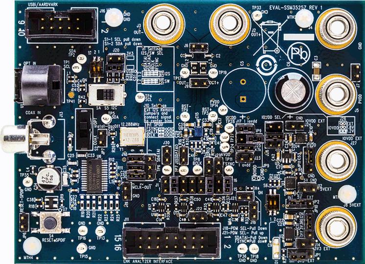 Analog Devices-EVAL-SSM3525Z Kit e schede di sviluppo IC amplificatore SSM3525 Audio Amplifier Evaluation Board