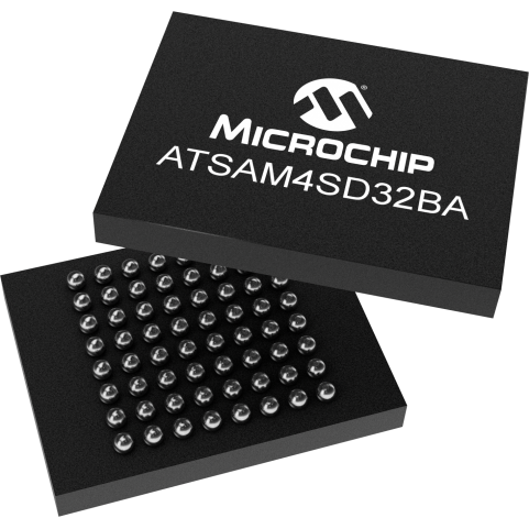Microchip Technology-ATSAM4SD32BA-UUR Microcontrollers - MCUs MCU 32-bit ARM Cortex M4 RISC 2MB Flash 1.2V/3.3V 64-Pin WLCSP T/R