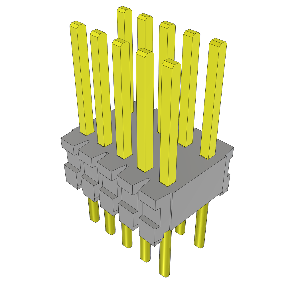 Samtec-TMS-105-52-L-D Piastre connettori e prese PCB Conn Unshrouded Header HDR 10 POS 1.27mm Solder ST Top Entry Thru-Hole Bulk