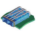 Connector Accessories SFP Cage Light Pipe Cover Assembly Right Angle SFP Tray