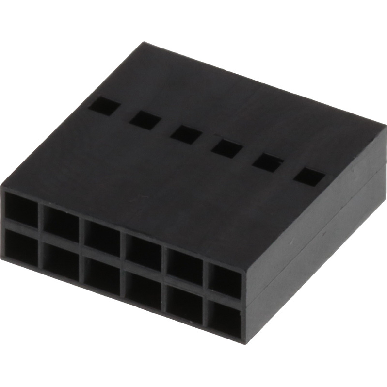 Molex-90143-0012 Einzeladersteckverbinder, Gehäuse Conn Housing F 12 POS 2.54mm Crimp ST Cable Mount Black C-Grid III™ Bag