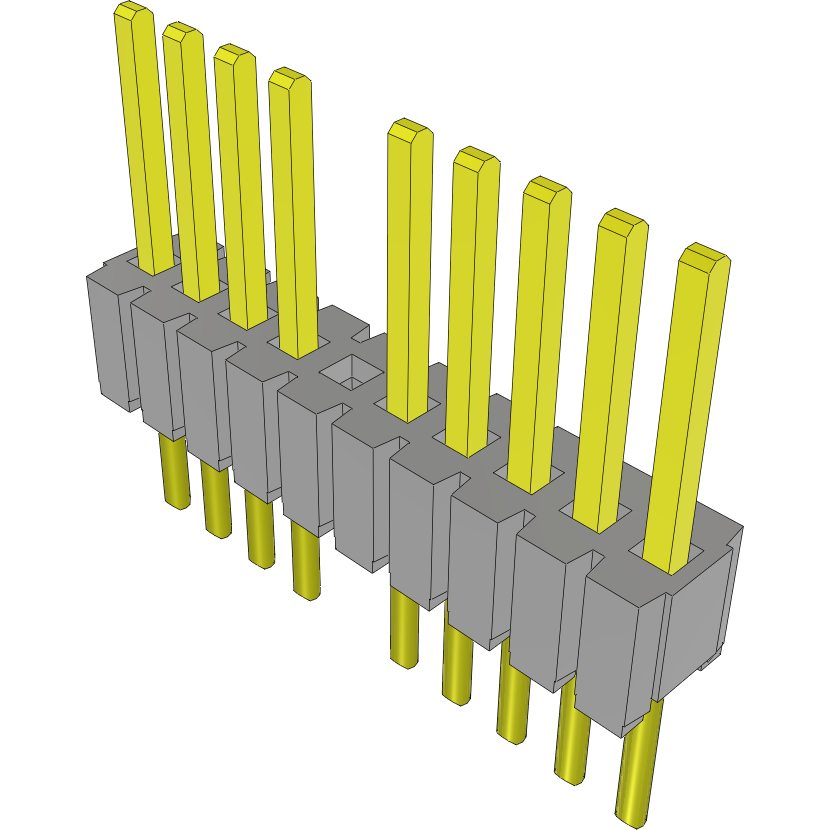 Samtec-MTMS-110-51-G-S-190-006 Steckverbinderleisten und Leiterplattenbuchsen Conn Unshrouded Header HDR 10 POS 1.27mm Solder ST Top Entry Thru-Hole Tube