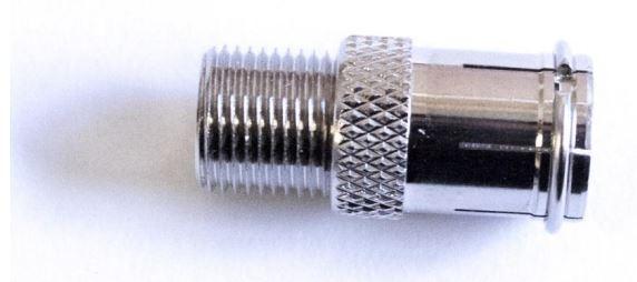 Mueller Electric-BU-P6713 Connettore RF Conn Type F Adapter 0Hz to 0.5GHz 75Ohm ST PL/RCP Nickel