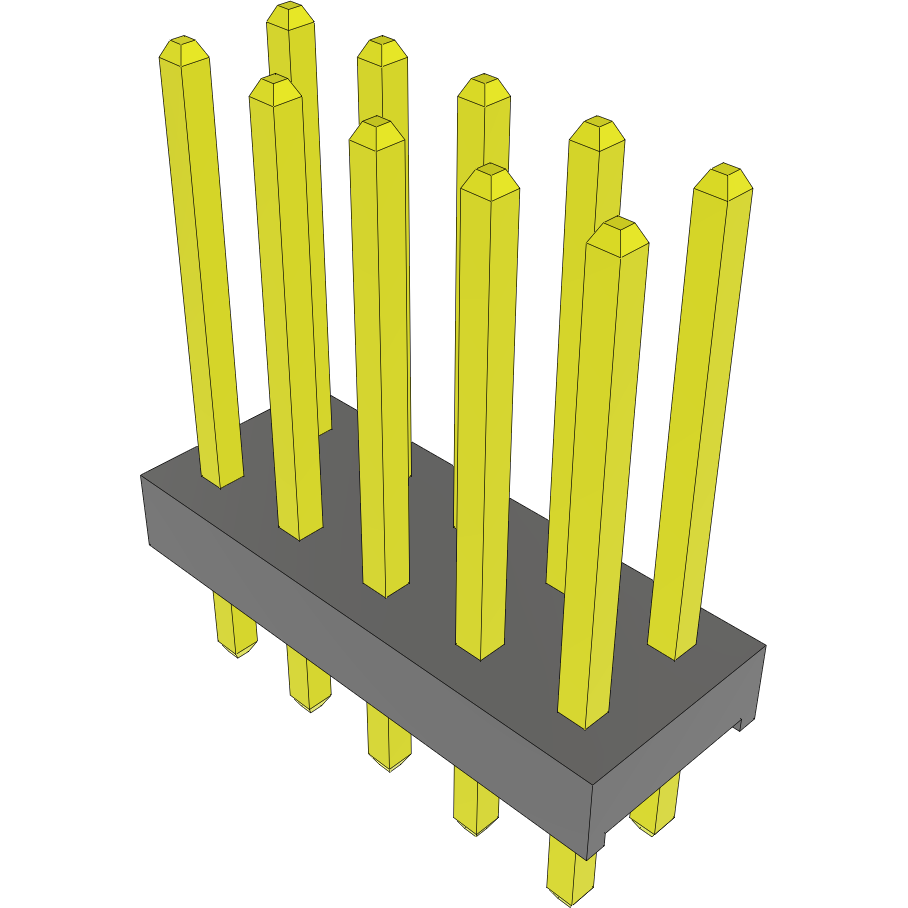 Samtec-MTMM-105-07-G-D-300 Connector Headers and PCB Receptacles Conn Unshrouded Header HDR 10 POS 2mm Solder ST Top Entry Thru-Hole Bulk
