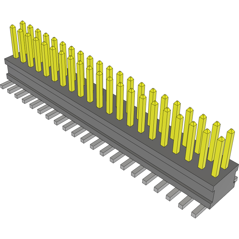 Samtec-FTSH-121-04-L-DV Embases de raccordement et réceptacles PCB Conn Unshrouded Header HDR 42 POS 1.27mm Solder ST Top Entry SMD TIGER CLAW™ Tube