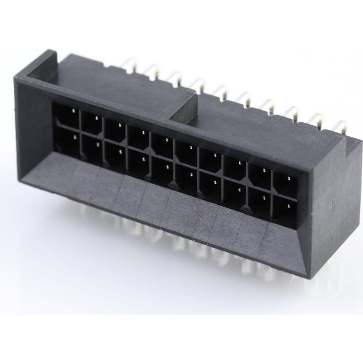 Molex-0444282003 Steckverbinderleisten und Leiterplattenbuchsen Conn Wire to Board HDR 20 POS 3mm Solder RA Side Entry Thru-Hole Tray