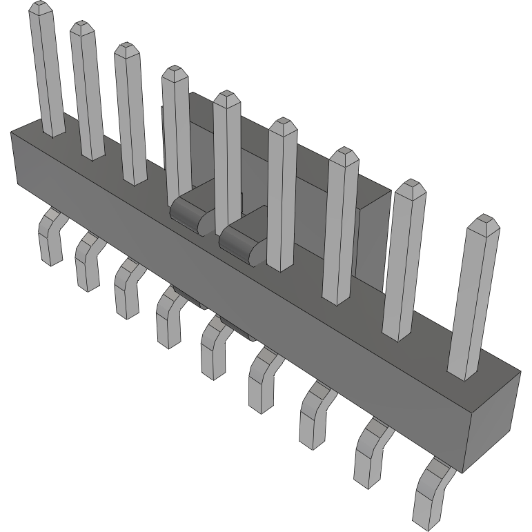 Samtec-MMT-109-02-T-SH-P Steckverbinderleisten und Leiterplattenbuchsen Conn Unshrouded Header HDR 9 POS 2mm Solder RA Side Entry SMD Tube