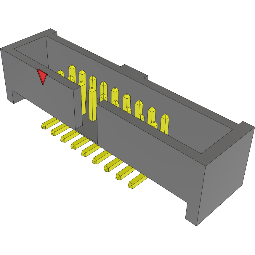 Samtec-ESHF-109-01-L-D-SM Steckverbinderleisten und Leiterplattenbuchsen Conn Shrouded Header HDR 18 POS 1.27mm Solder ST Top Entry SMD Tube