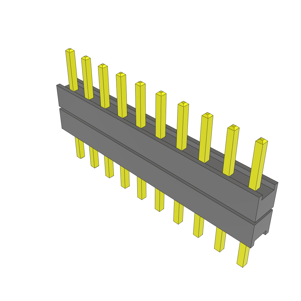 Samtec-ZW-10-08-T-S-212-159 Steckverbinderleisten und Leiterplattenbuchsen Conn Board Stacker HDR 10 POS 2.54mm Solder ST Top Entry Thru-Hole Bulk